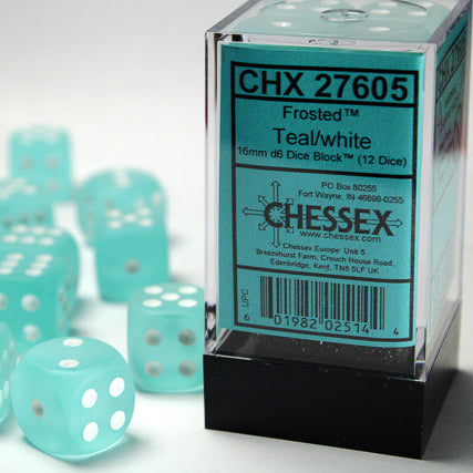 Bloque de dados Frosted de 16 mm d6 (12 dados)