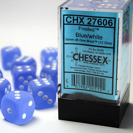 Bloque de dados Frosted de 16 mm d6 (12 dados)