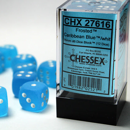 Bloque de dados Frosted de 16 mm d6 (12 dados)