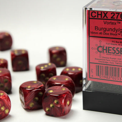 Bloque de dados Vortex de 16 mm d6 (12 dados)