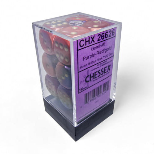 Bloque de dados d6 gemini de 16 mm (12 dados)