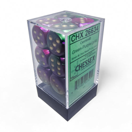 Bloque de dados d6 gemini de 16 mm (12 dados)