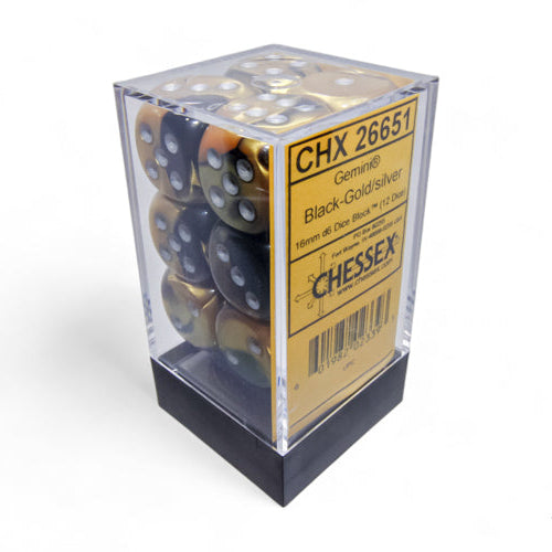 Bloque de dados d6 gemini de 16 mm (12 dados)