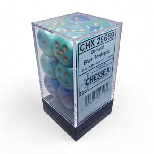 Bloque de dados d6 gemini de 16 mm (12 dados)
