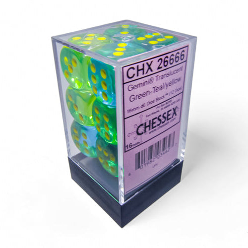 Bloque de dados d6 gemini de 16 mm (12 dados)