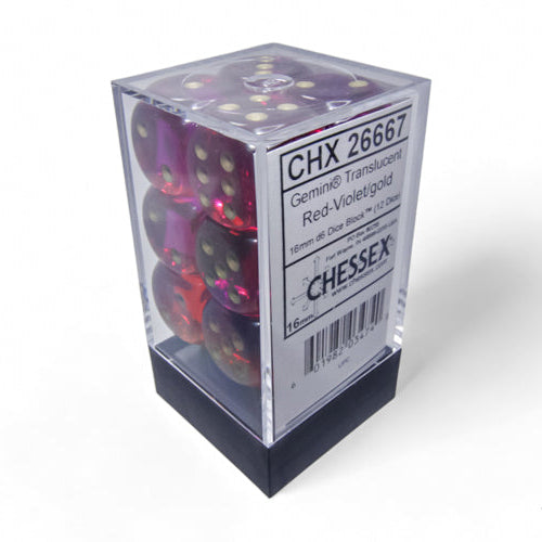 Bloque de dados d6 gemini de 16 mm (12 dados)