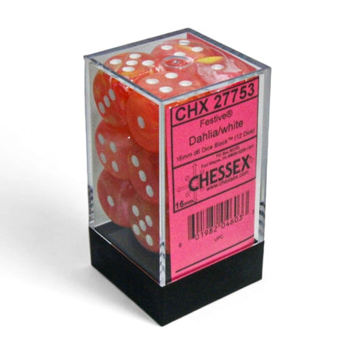 Bloque de dados d6 Festive de 16 mm (12 dados)