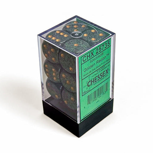 Bloque de dados Speckled de 16 mm d6 (12 dados)