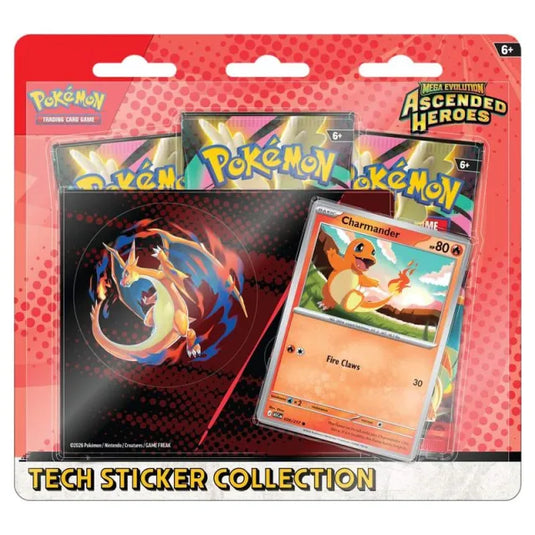 Pokemon Mega Evolution Ascended Heroes Tech Sticker Collection Charmander