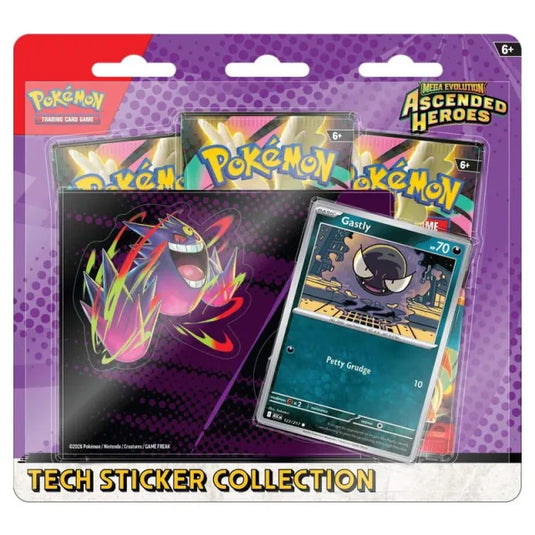 Pokemon Mega Evolution Ascended Heroes Tech Sticker Collection Ghastly