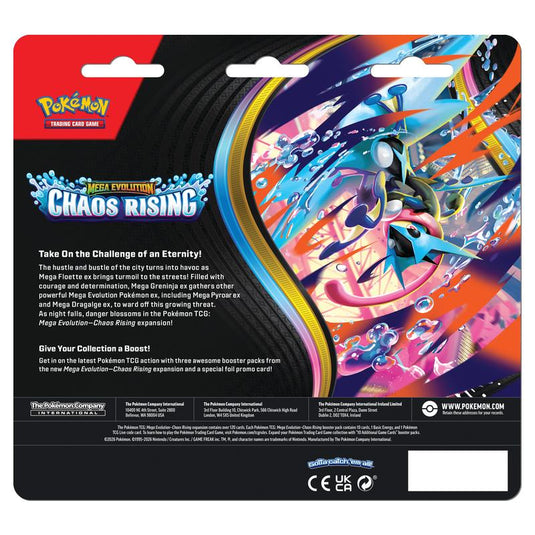Pokemon Mega Evolution Chaos Rising 3 Pack Blister Charmeleon