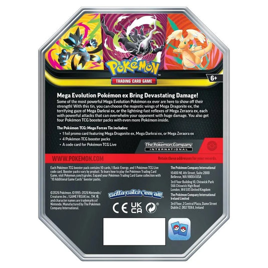 Pokemon Mega Forces Tin Mega Zeraora