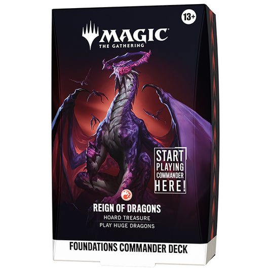 Magic The Gathering Foundations Starter Commander Deck Display
