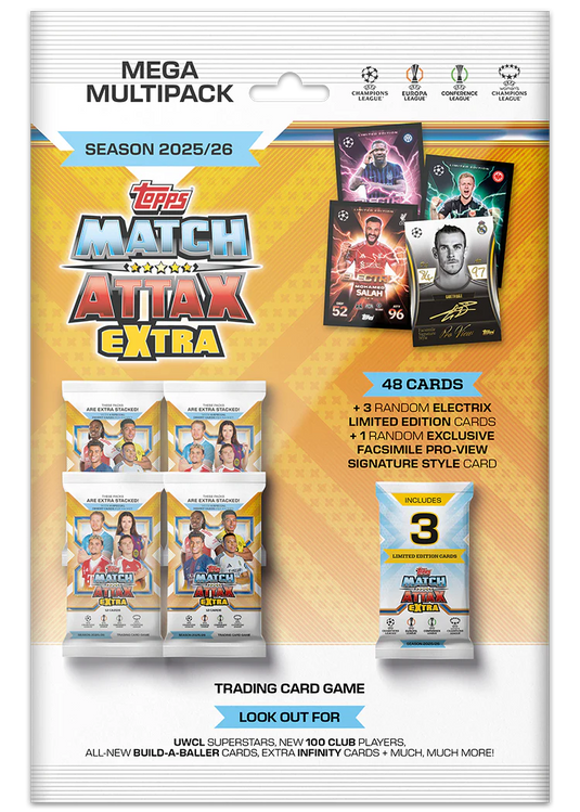 Topps UCC 2026 Match Attax Extra Stacked: UEFA Club Competitions Mega Multi Pack
