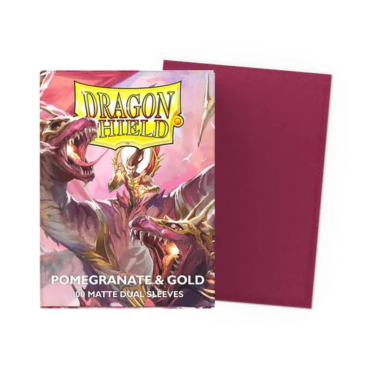Dragon Shield Standard Dual Matte Sleeves Pomegranate & Gold