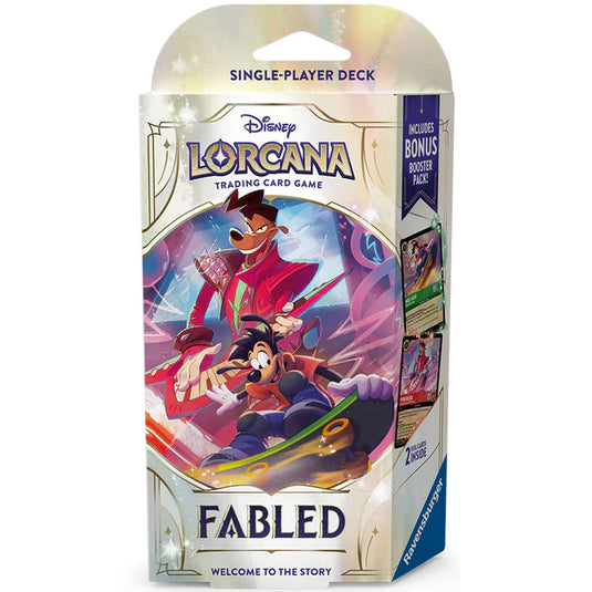 Disney Lorcana Fabled Deck Max Goof y Powerline