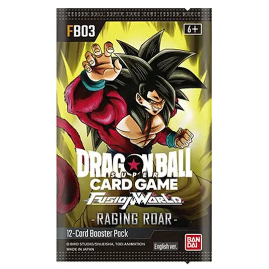 Dragon Ball Super Card Game Fusion World FB03 Raging Roar Booster Pack