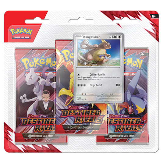 Pokemon Scarlet & Violet Destined Rivals 3 Pack Blister Kangaskhan