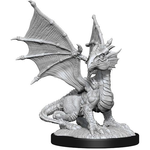 D&D Nolzur's Marvelous Unpainted Minis: W13 Silver Dragon Wyrmling & Dragon Friend
