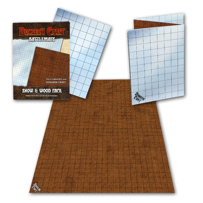 Dungeon Craft Snow and Wood Battle Map set for Dungeons and Dragons & TTRPGs