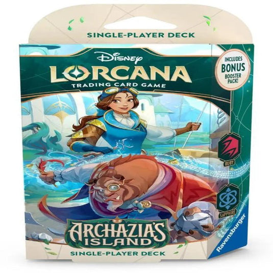 Disney Lorcana Archazia's Island Starter Deck (Ruby & Sapphire) - Cartoncito Cards