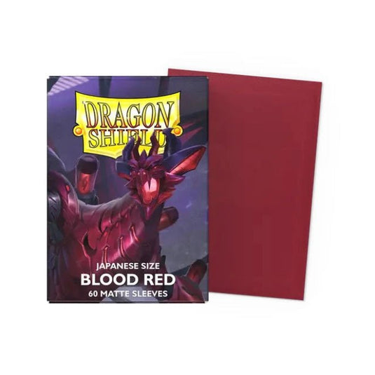 Dragon Shield Japanese Matte Sleeves Blood Red - Cartoncito Cards