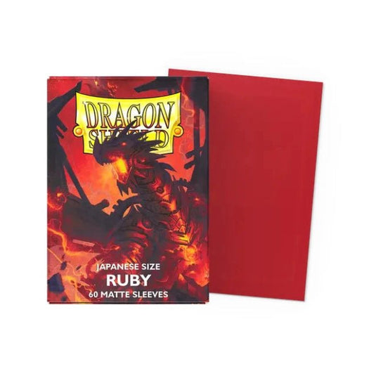 Dragon Shield Japanese size Matte Sleeves Ruby 'Geledar' - Cartoncito Cards