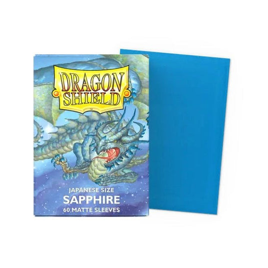 Dragon Shield Japanese size Matte Sleeves Sapphire 'Turikos' - Cartoncito Cards