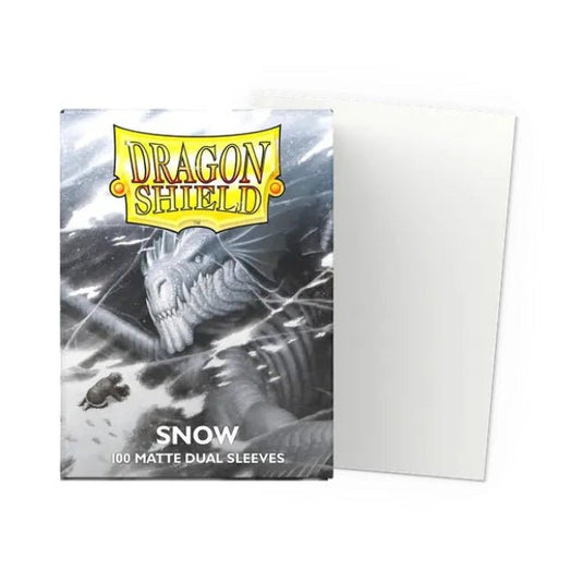 Dragon Shield Standard Dual Matte Sleeves Snow - Cartoncito Cards