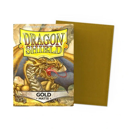 Dragon Shield Standard Matte Sleeves Gold - Cartoncito Cards