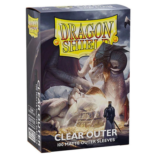 Dragon Shield Standard Size Outer Sleeves Matte Clear - Cartoncito Cards