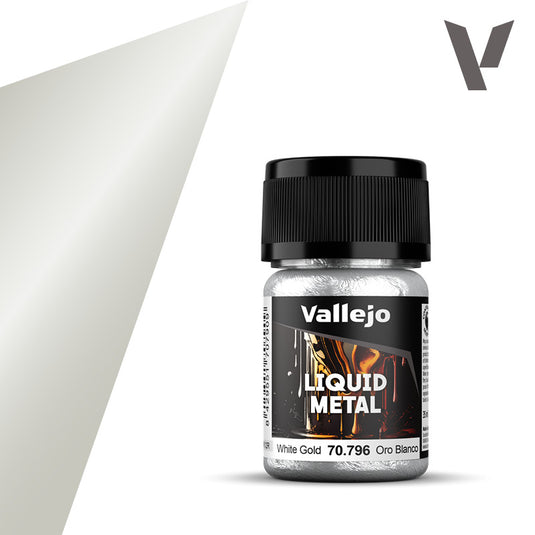 Vallejo Liquid Metal Oro Blanco 70.796