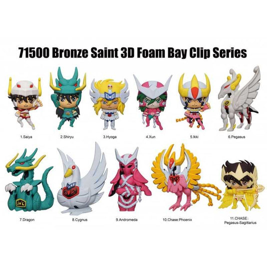 Saint Seiya Series 1 3D Foam Bag Clips