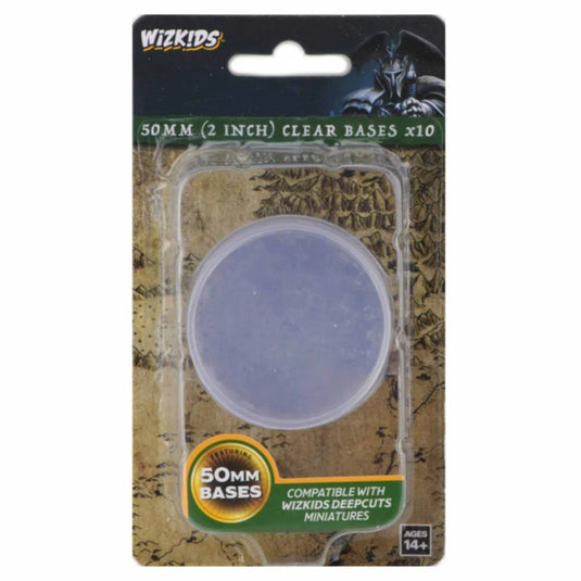 Wizkids Deep Cuts Miniatures: Unpainted Minis Clear 50mm Round Base