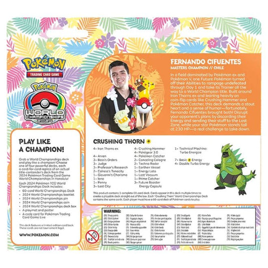 Pokemon 2024 World Championship Deck Fernando Cifuentes - Cartoncito Cards