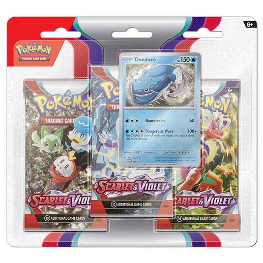Pokemon Scarlet & Violet Base Set 3 Pack Blister Dondozo - Cartoncito Cards