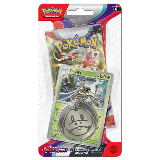Pokemon Scarlet & Violet Base Set Checklane Blister Spidops - Cartoncito Cards