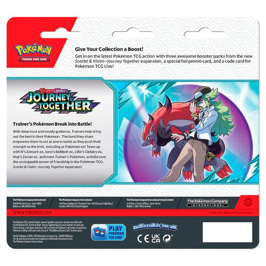Pokemon Scarlet & Violet Journey Together 3 Pack Blister Scrafty - Cartoncito Cards