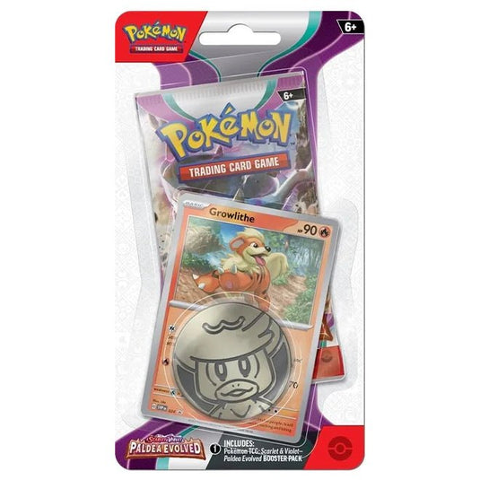 Pokemon Scarlet & Violet Paldea Evolved Checklane Blister Growlithe - Cartoncito Cards