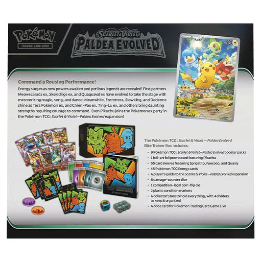 Pokemon Scarlet & Violet Paldea Evolved Elite Trainer Box - Cartoncito Cards