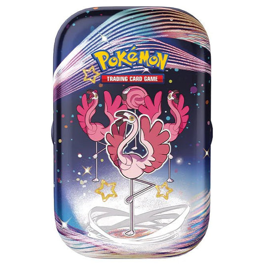 Pokemon Scarlet & Violet Paldean Fates Mini Tin Flamigo - Cartoncito Cards