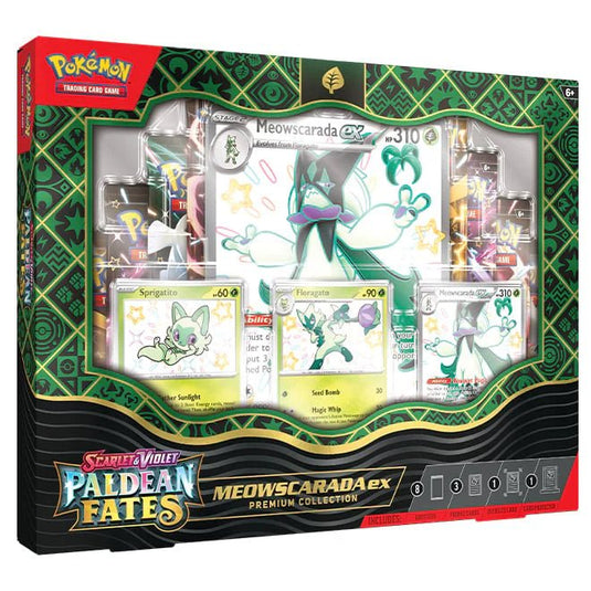 Pokemon Scarlet & Violet Paldean Fates Premium Collection Shiny Meowscarada ex - Cartoncito Cards