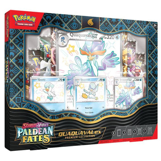 Pokemon Scarlet & Violet Paldean Fates Premium Collection Shiny Quaquaval ex - Cartoncito Cards
