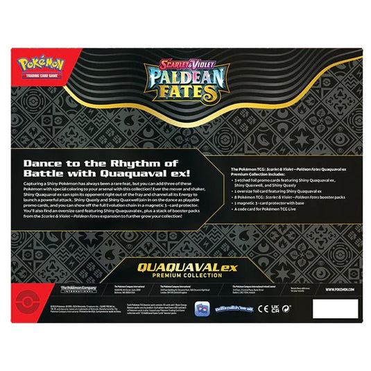 Pokemon Scarlet & Violet Paldean Fates Premium Collection Shiny Quaquaval ex - Cartoncito Cards