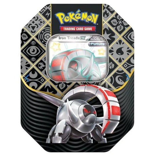 Pokemon Scarlet & Violet Paldean Fates Shiny Iron Treads ex Tin - Cartoncito Cards