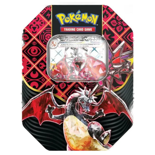 Pokemon Scarlet & Violet Paldean Fates Shiny Tera Charizard ex Tin - Cartoncito Cards