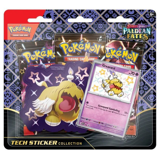 Pokemon Scarlet & Violet Paldean Fates Tech Sticker Collection Greavard - Cartoncito Cards