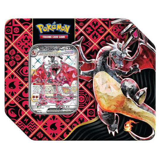Pokemon Scarlet & Violet Paldean Fates Tin Shiny Tera Charizard ex - Cartoncito Cards