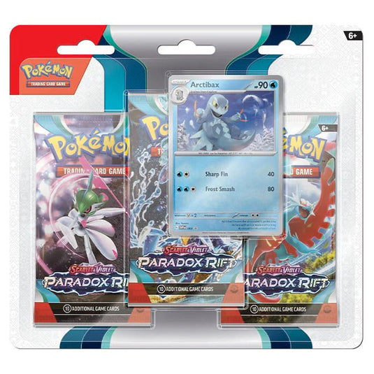 Pokemon Scarlet & Violet Paradox Rift 3 Pack Blister Arctibax - Cartoncito Cards