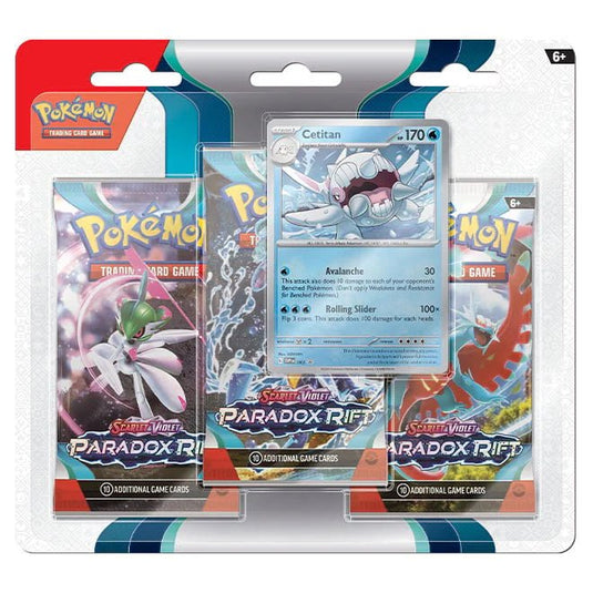 Pokemon Scarlet & Violet Paradox Rift 3 Pack Blister Cetitan - Cartoncito Cards